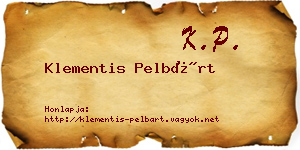 Klementis Pelbárt névjegykártya